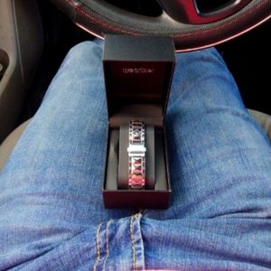 Wearlizer Silver Stainless Steel FitBit II Watch Band